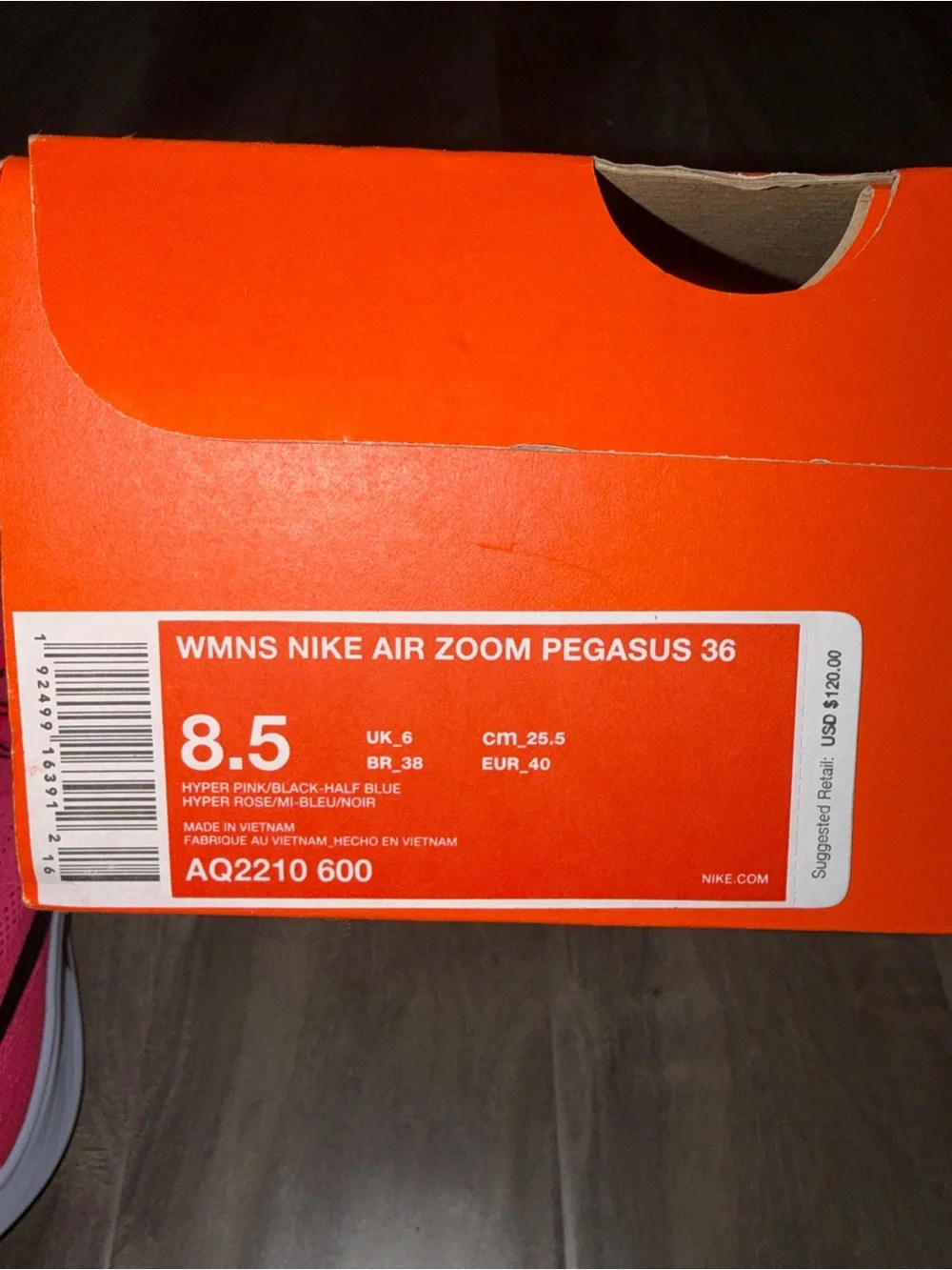 Women’s Nike Air Zoom Pegasus 36 Size 8.5